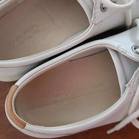 ECCO Womens Soft 7 White Leather Sneakers 7.5 W - Picture 7 of 12